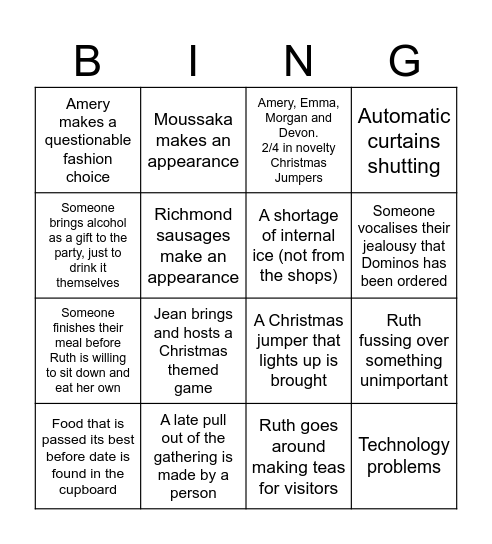 Christmas Bingo Card