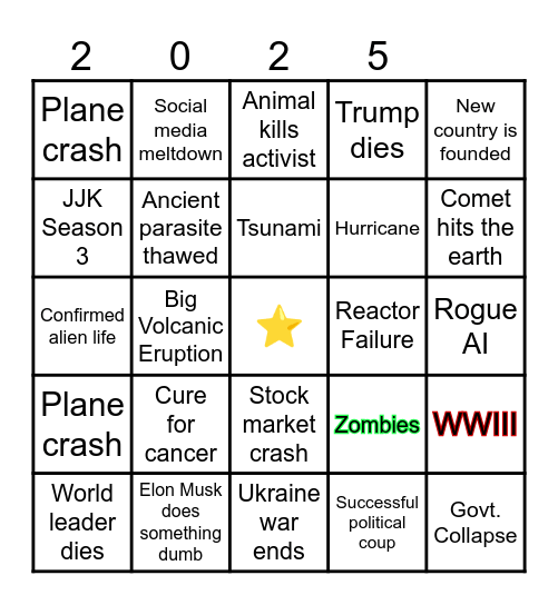 2025 Bingo Card