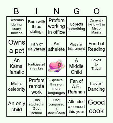 Getting to Know Bingo Card
