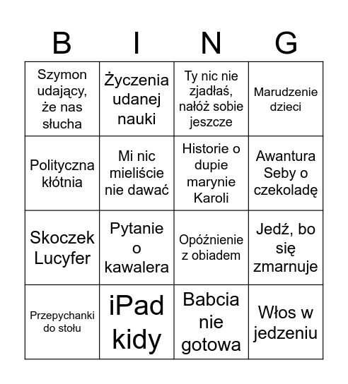 Świąteczna gorączka Bingo Card