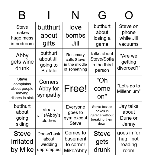 Holiday 2024 Bingo Card