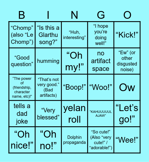 Shark Bingo Bonanza Round 1 Bingo Card