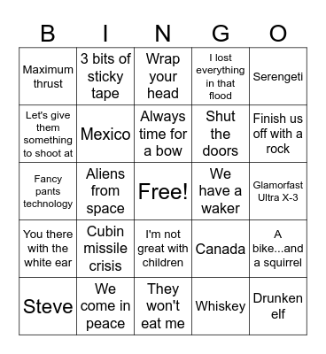 Arthur Christmas Bingo Card