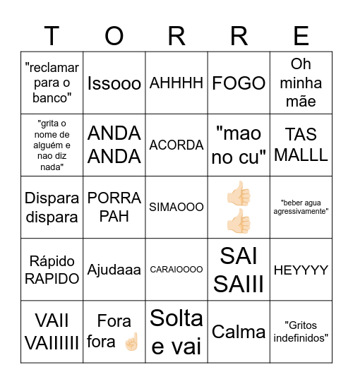 TORRE Bingo Card
