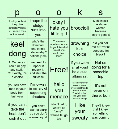 Quotes Bingo Card
