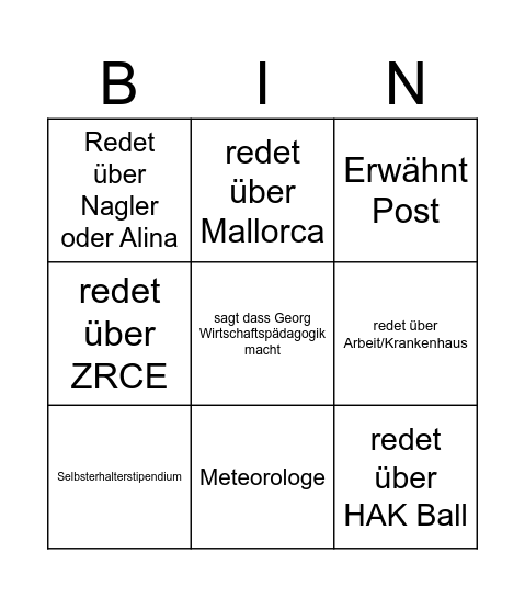 pontasch Bingo Card