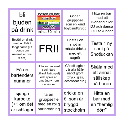 Faids  Barbingo på Söder Bingo Card