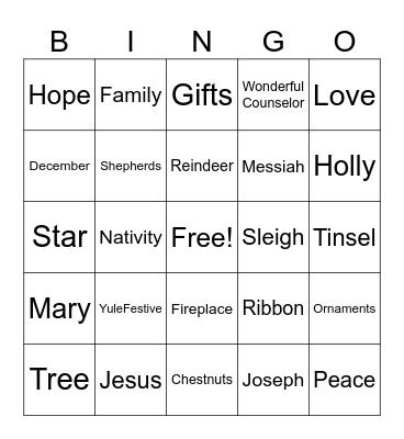 christmas1 Bingo Card