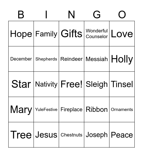 christmas1 Bingo Card