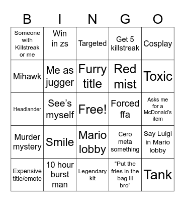 Item asylum bingo Card