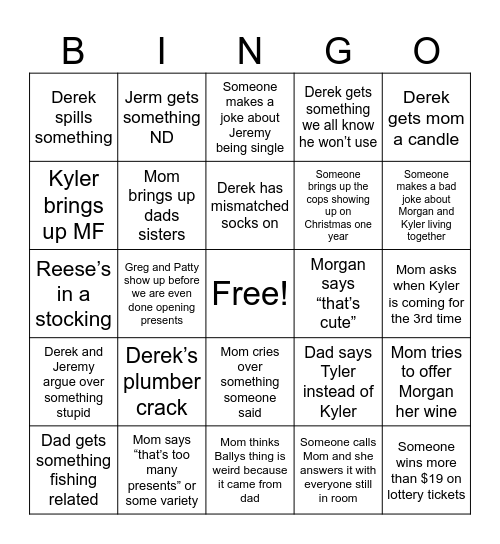 Christmas Bingo Card