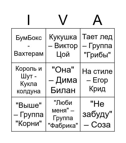33 годика (v1) Bingo Card
