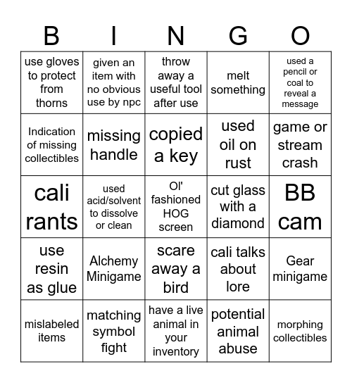 HOG with Gab Smolders Bingo Card