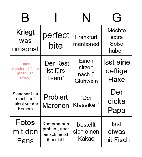 Bernd Zehner in Wiesbaden Bingo Card