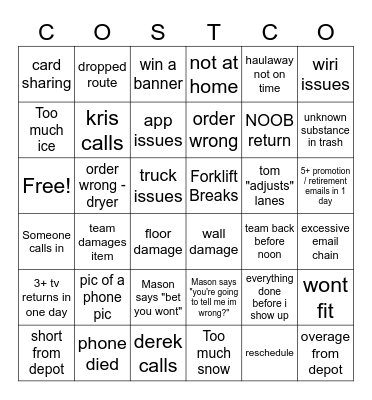 Ray Bingo Card