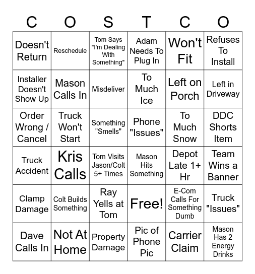 Logistics Bingo Round 3 Bingo Card