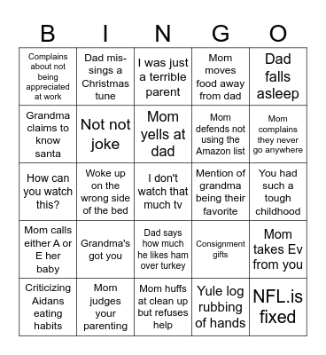 Google Docs Bingo Card