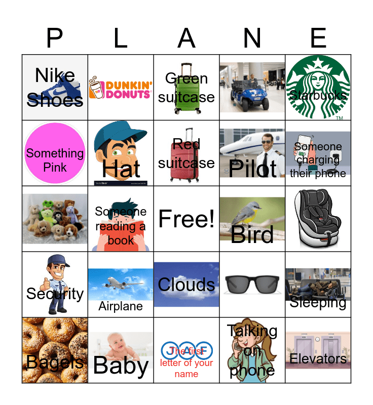 Airport BINGO Card