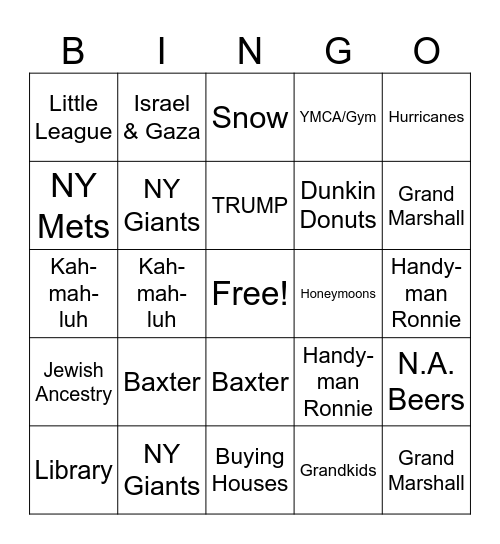 Devine Xmas 2024 Bingo Card