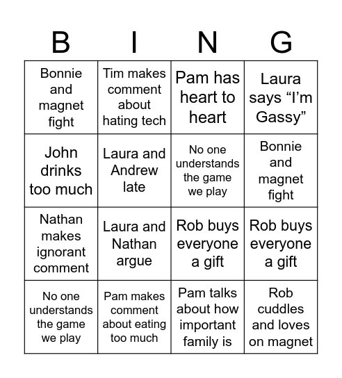 Christmas Bingo Card