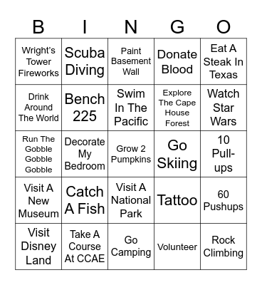 2025 Bingo Card