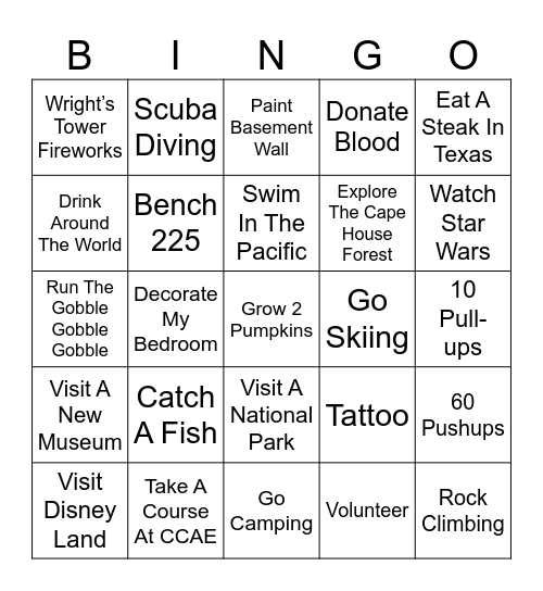 2025 Bingo Card