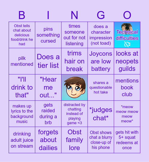 Bingobst! Bingo Card