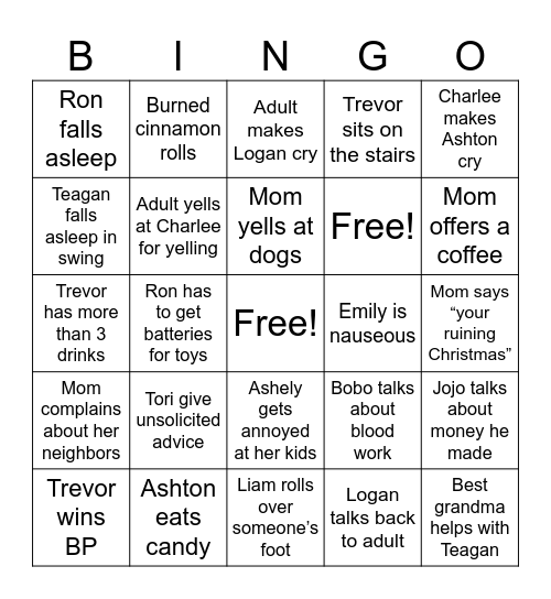 Christmas Bingo Card