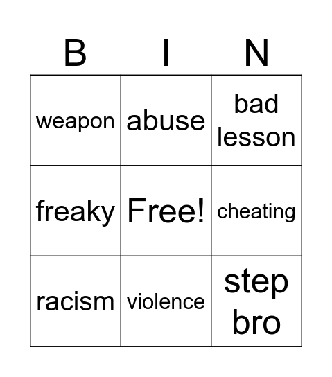 tomorrow’s teachings bingo Card