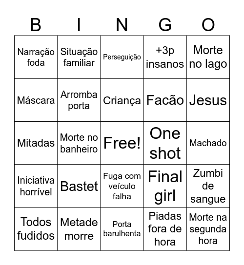 Natal Macabro Bingo Card