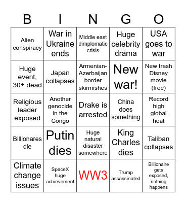 2025 Bingo Card