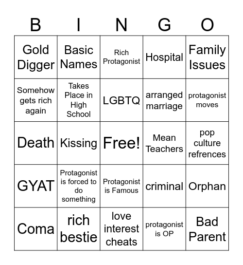 MSA Bingo Card