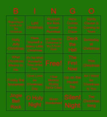 Free Indeed Holiday Party Bingo Card