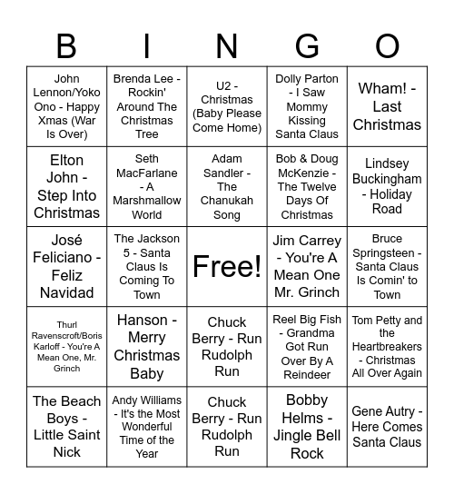 XMAS BINGO #2 Bingo Card