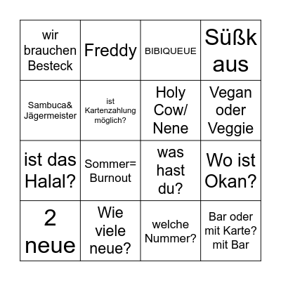BUN´S BINGO Card