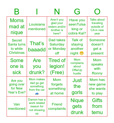 Chwismas Time 🎄 Bingo Card