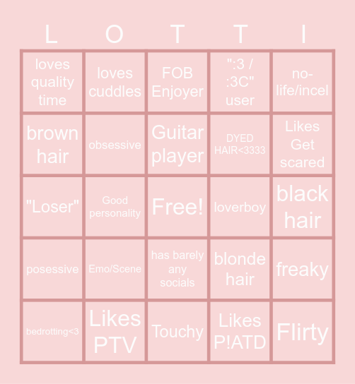 Are you lotties type? Bingo Card