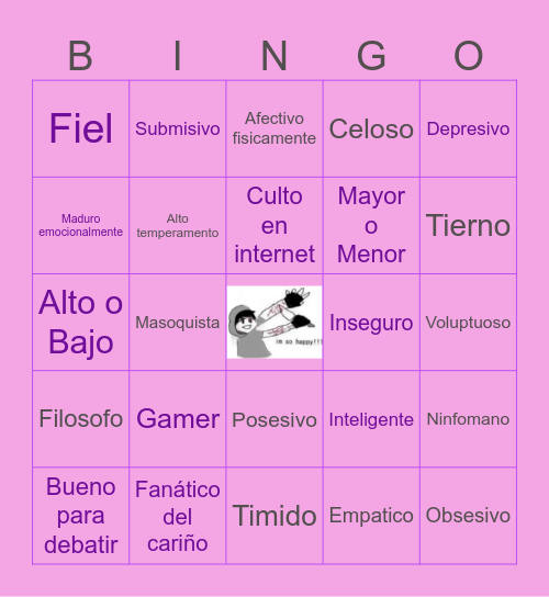 Are You My Type?? Bingo Card