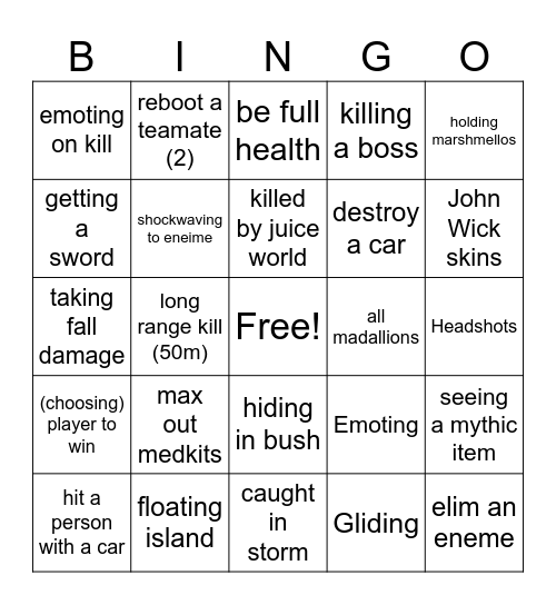 alanito Bingo Card