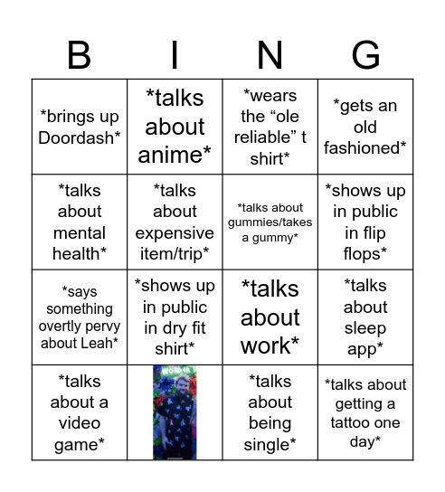 Austism Bingo Card