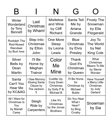 CMM's Holiday Bingo of 2024 Bingo Card