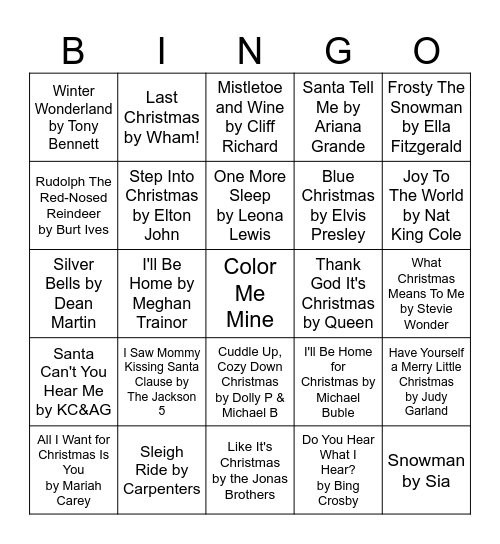 CMM's Holiday Bingo of 2024 Bingo Card