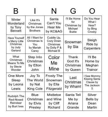 CMM's Holiday Bingo of 2024 Bingo Card
