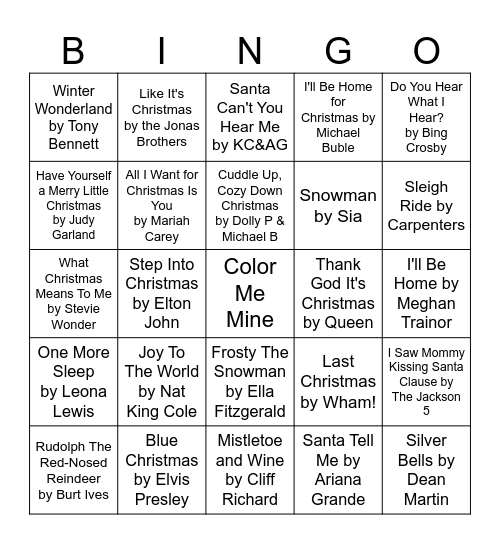 CMM's Holiday Bingo of 2024 Bingo Card