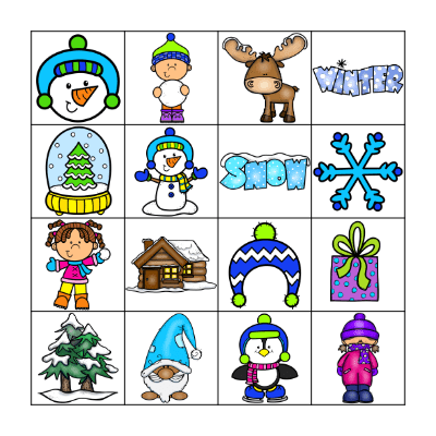 Winter Break Bingo Card