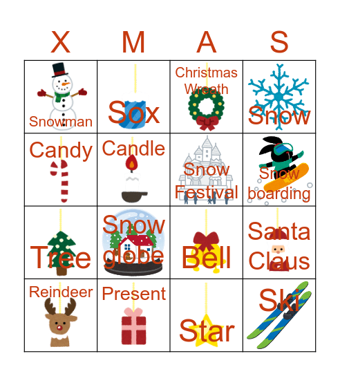Christmas bingo Card