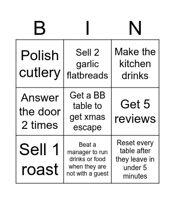Floor Bingo Card