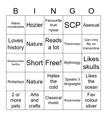 Meeeee!! Bingo Card