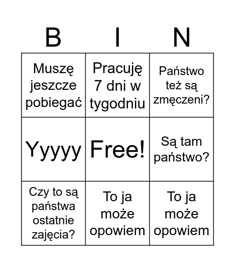 Decyzje przedsiębiorstw - bingo Card