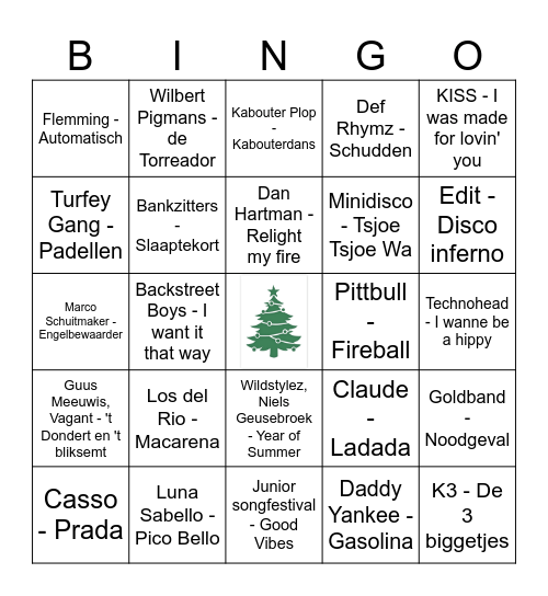 Kerstbingo Card